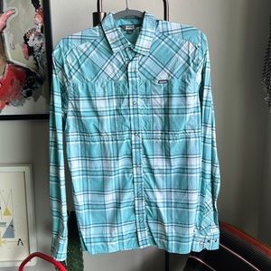 Orvis Pro Stretch Shirt. Size Small. Blue/White.